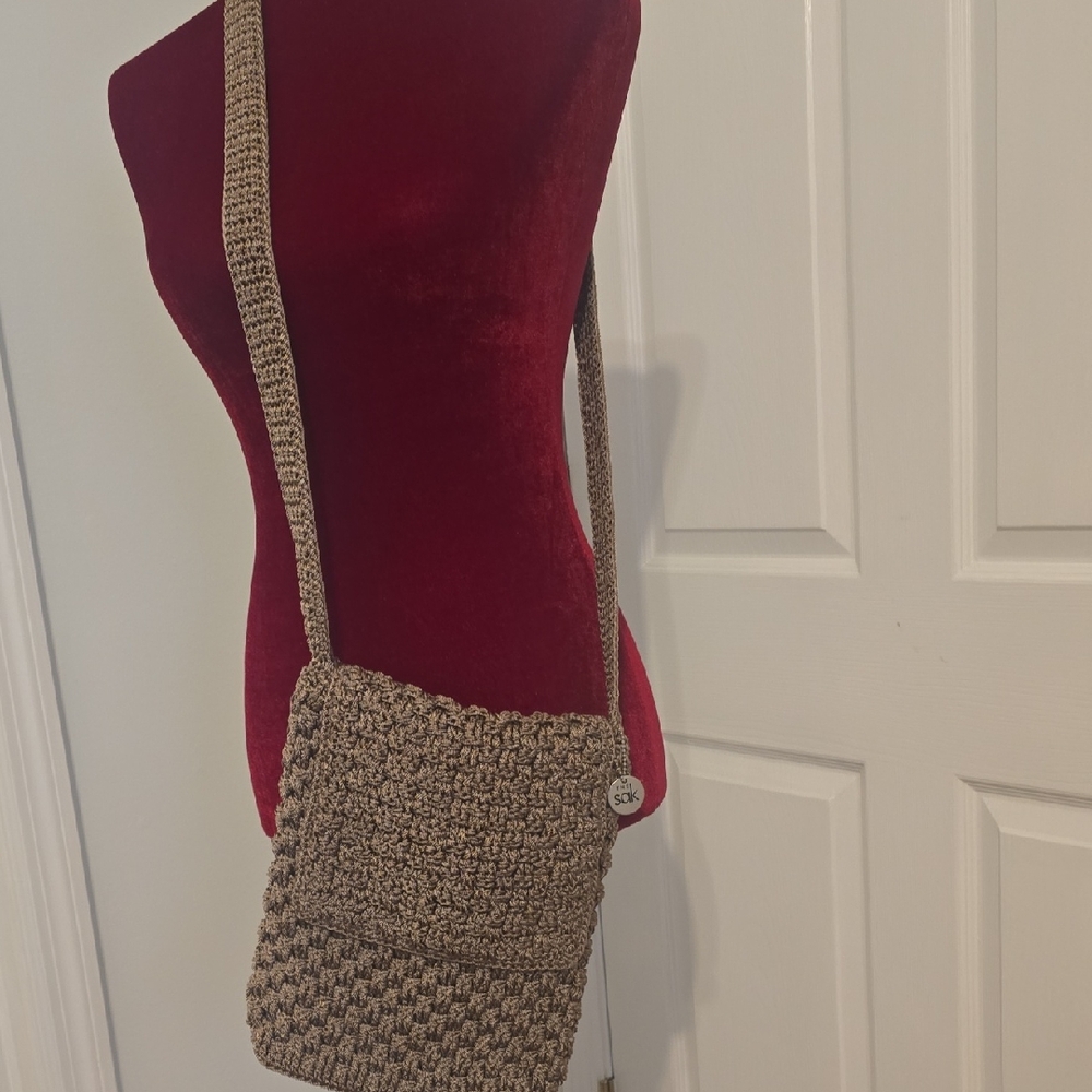The SAK**Handcrafted Tan Crossbody Bag